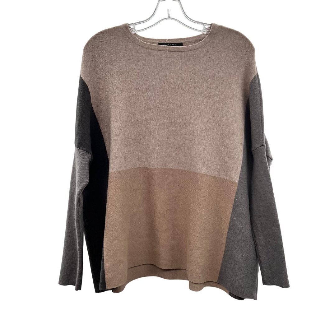 Cyrus Colorblock Sweater Women's Size Small Multicolor Long Sleeve Pullover